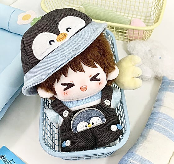 ぬい服 10cm ペンギン帽子 オーバーオール ぬいぐるみ服 推し活【otg
