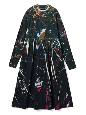 【26AW】NONTOKYO ノントーキョー / ワンピース /  DIRECT PRINT RIB GATHER O/P (TREE)