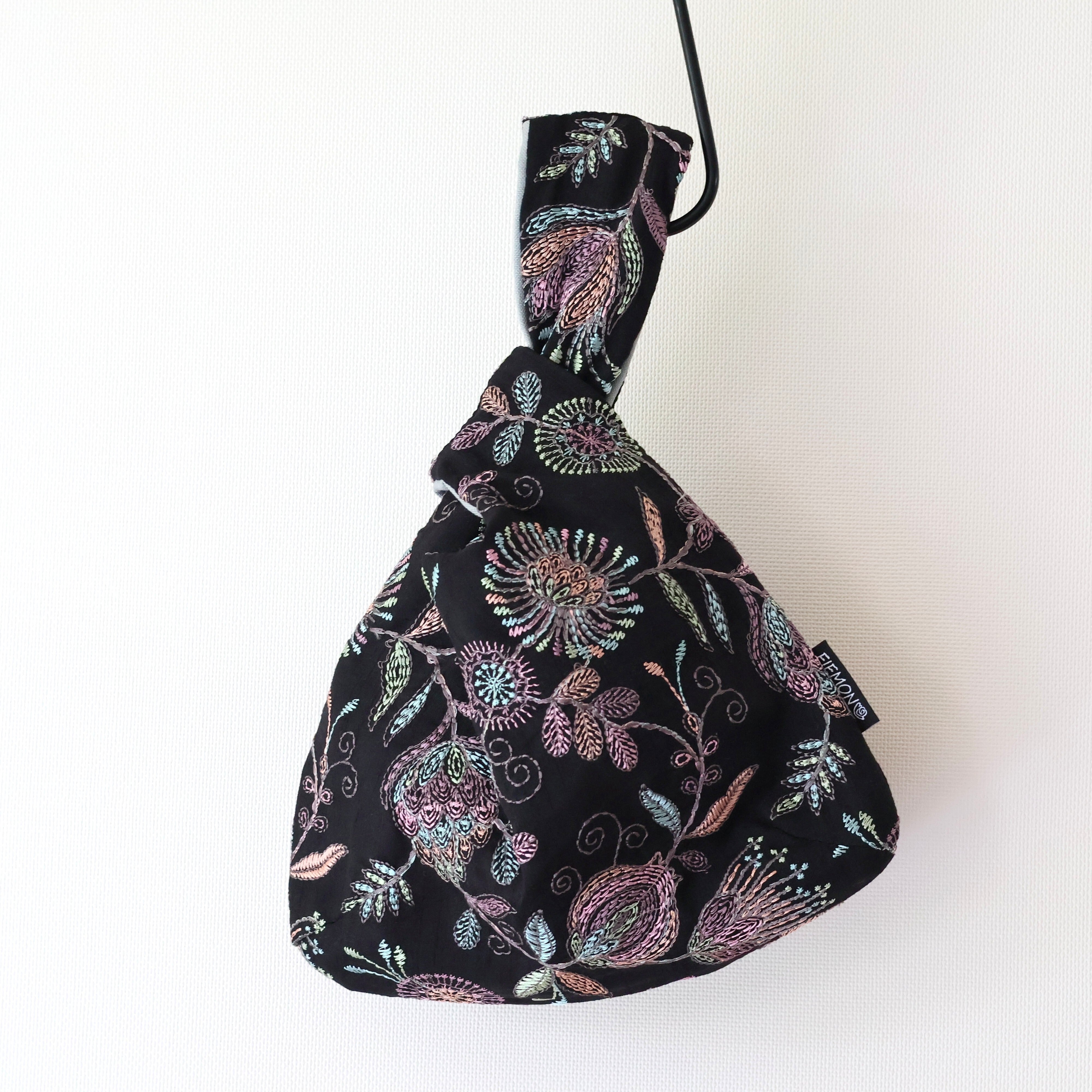【限定】タイシルク刺繍×帆布しじみバッグ