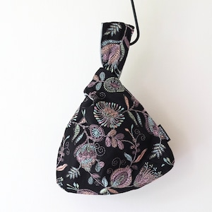【限定】タイシルク刺繍×帆布しじみバッグ
