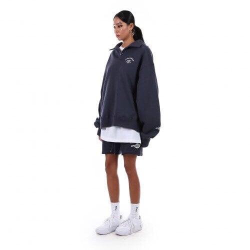 BADBLOOD] CLASSIC LOGO POLO SWEATSHIRTS IN NAVY 正規品 韓国