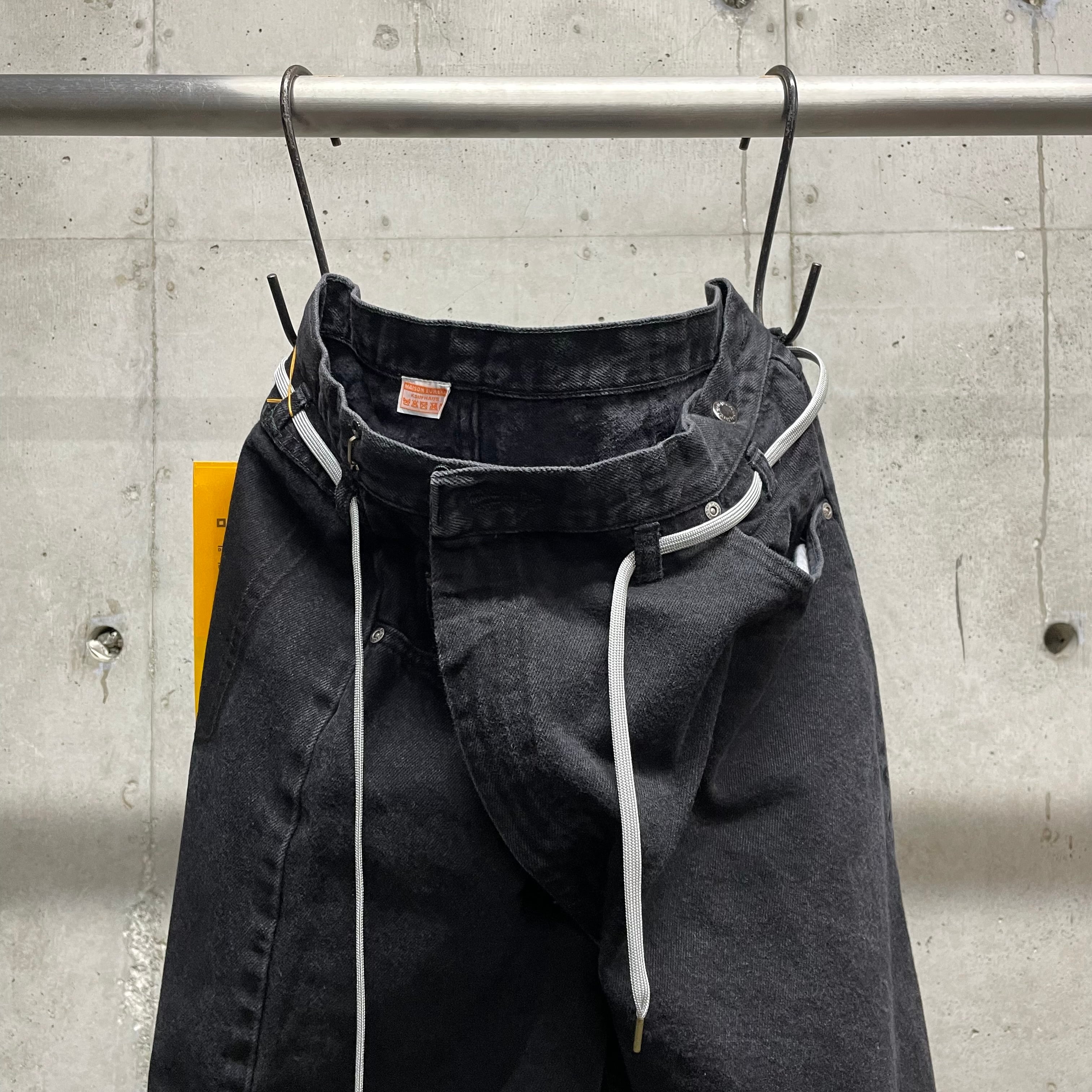 MAISON EUREKA】Ex.VINTAGE REWORK BIGGY PANTS_BLACK⑨ | marfa store