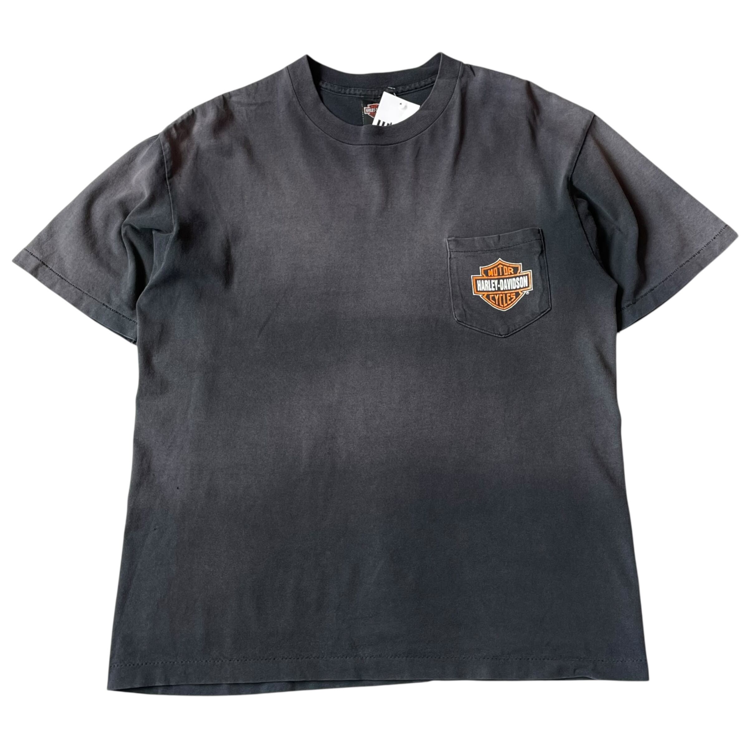 Good fade!!! 90s Harley-Davidson"PRECISION" pocket T-shirt
