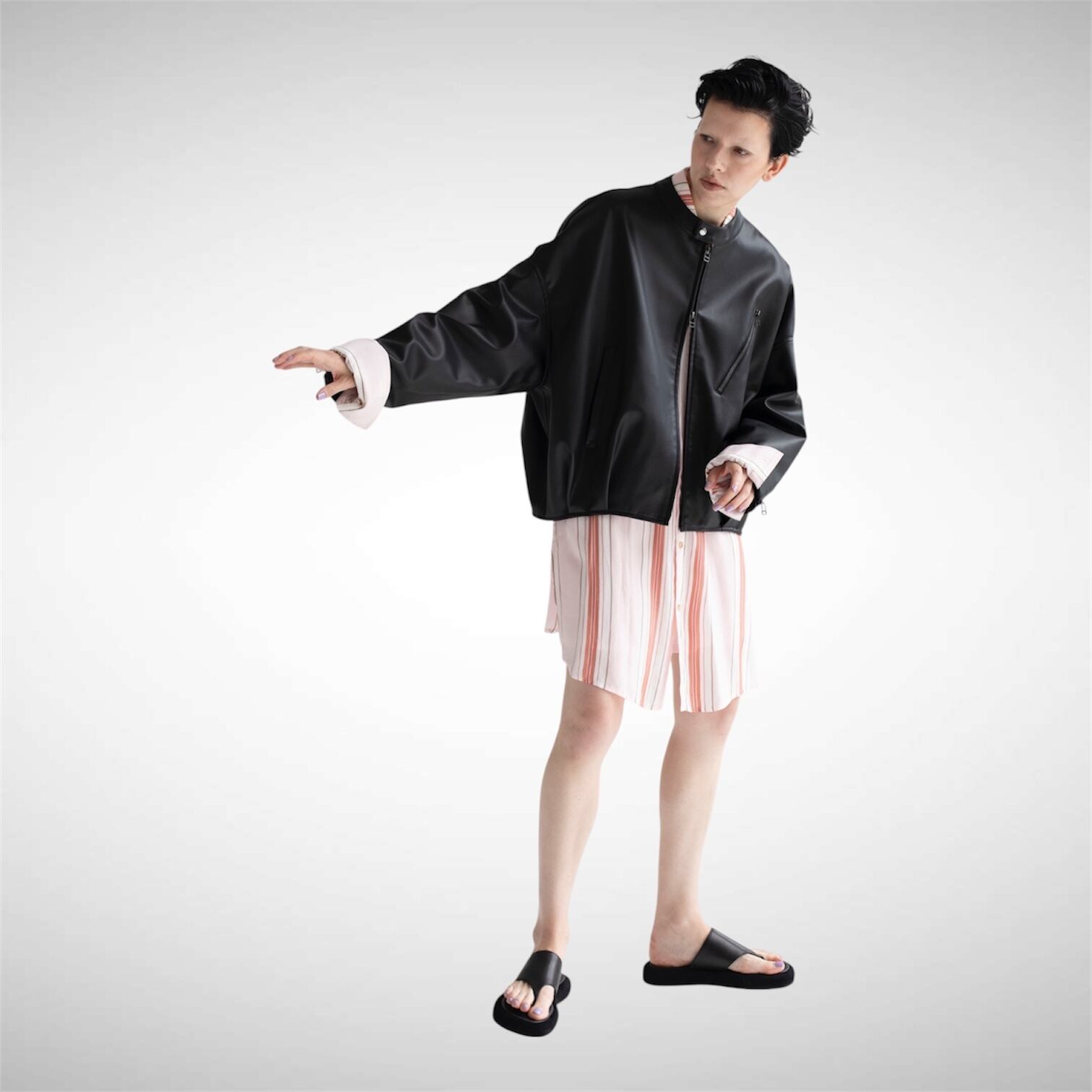 VACHEMENT Eco-leather rider's jacket