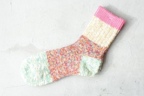 LE MONDE(ル・モンド)4段切替杢ソックス(106517)全5色