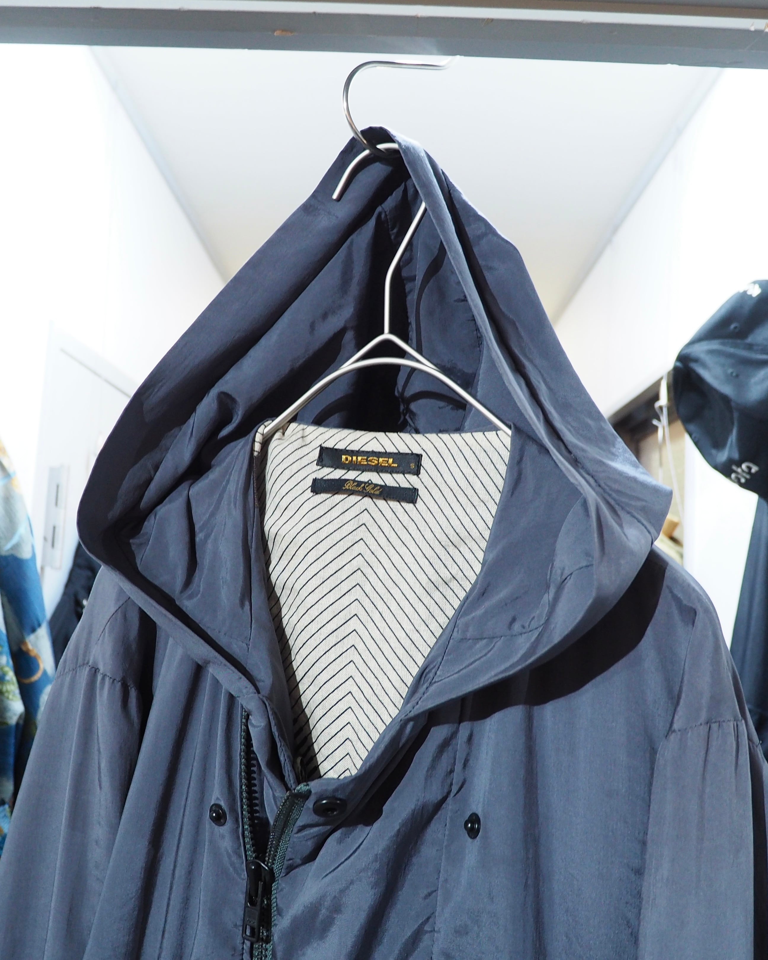 " DIESEL Black Gold " Grayish Purple Color Doubled zip jacket