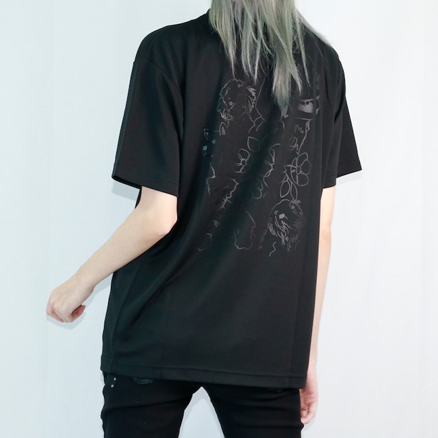 black/ドライ半袖Tシャツ