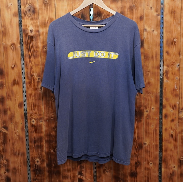 90s USA製 nike Tシャツ M/ナイキ ネイビー