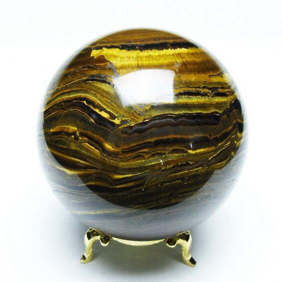 アイアンタイガーアイ 丸玉 75mm スフィア 一点物 151-8144