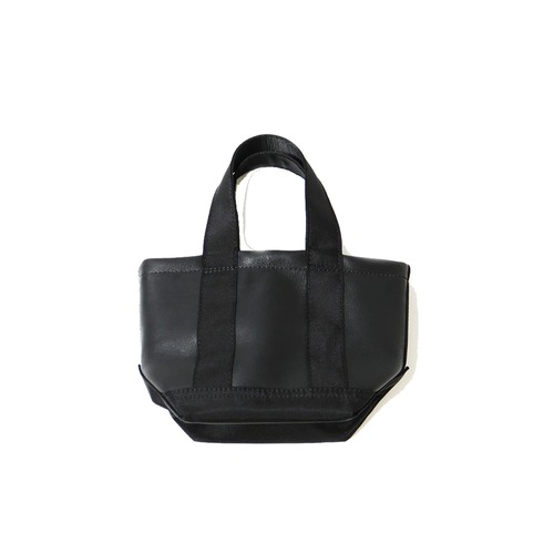 BURLAP OUTFITTER バーラップアウトフィッター LEATHER MICRO TOTE レザー マイクロトート バッグ ミニバッグ 撥水 牛革 ナイロン 巾着仕様 ユニセックス
