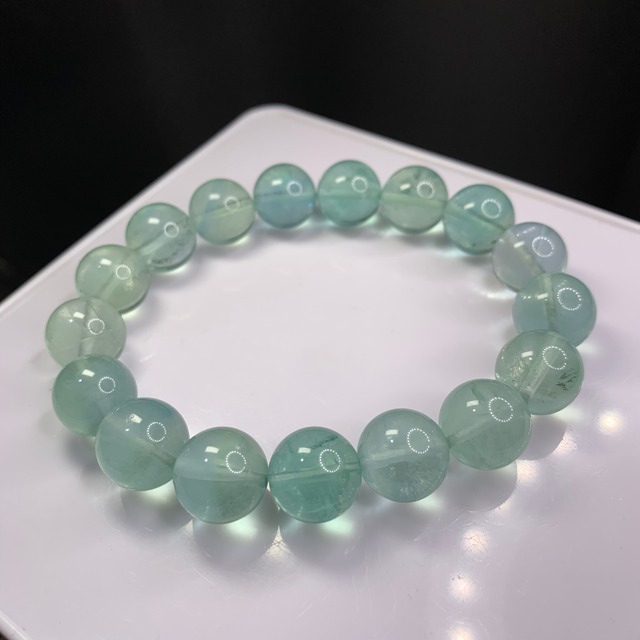 b203 爽やかミントグリーンフローライトブレスレット