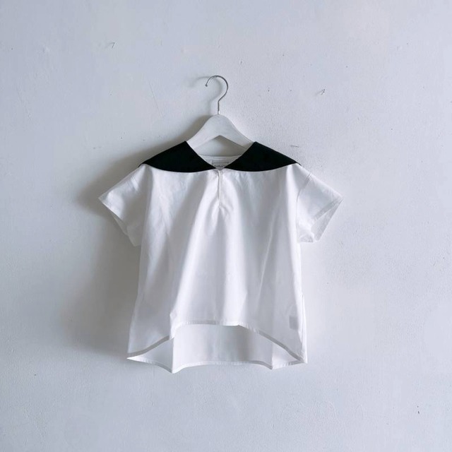 WHT/BLK SAILOR COLLAR PULLOVER / F2