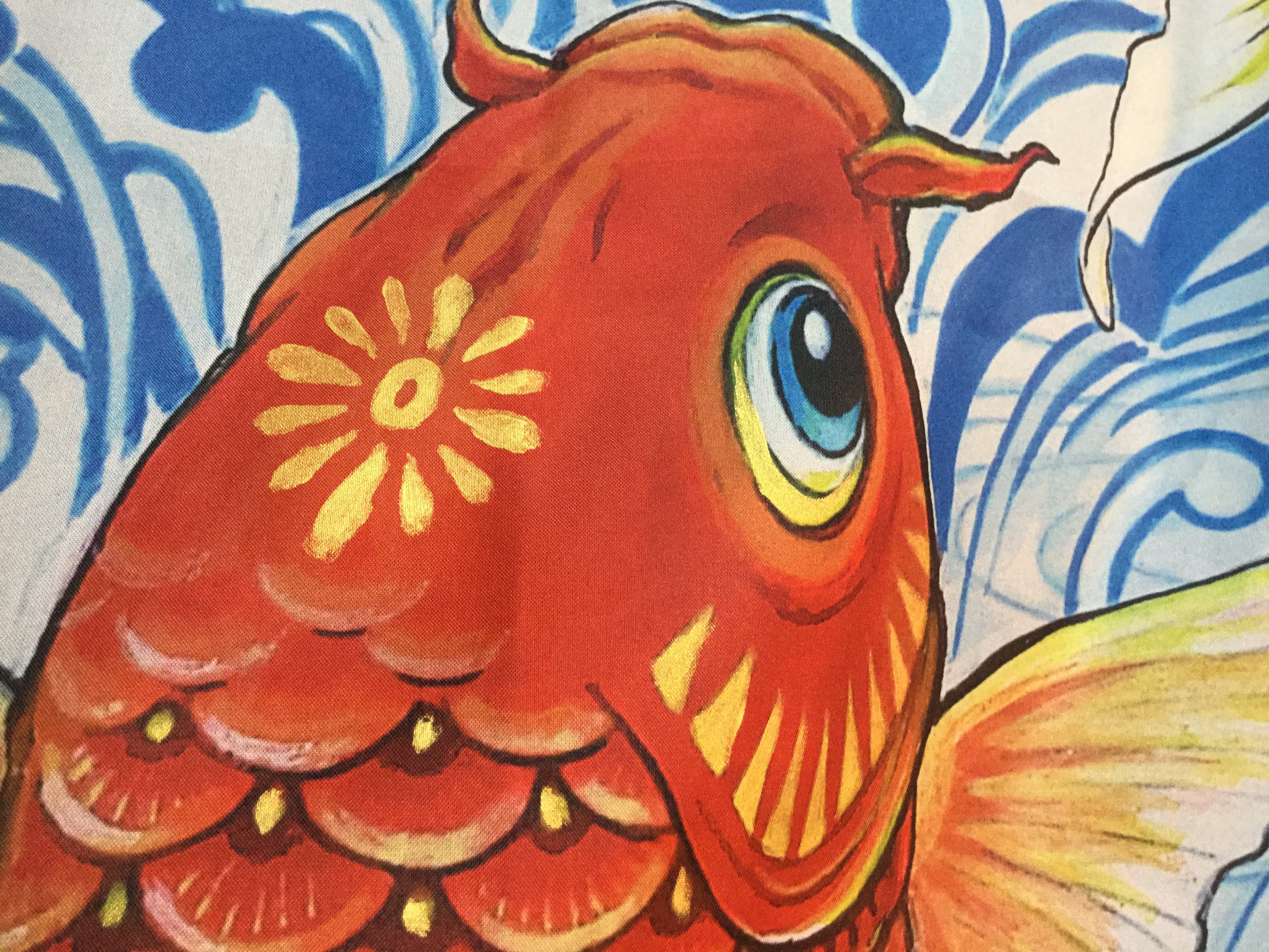 黒澤育オリジナル幟旗「鯉のぼり」3匹バージョン180×60cm | IKU