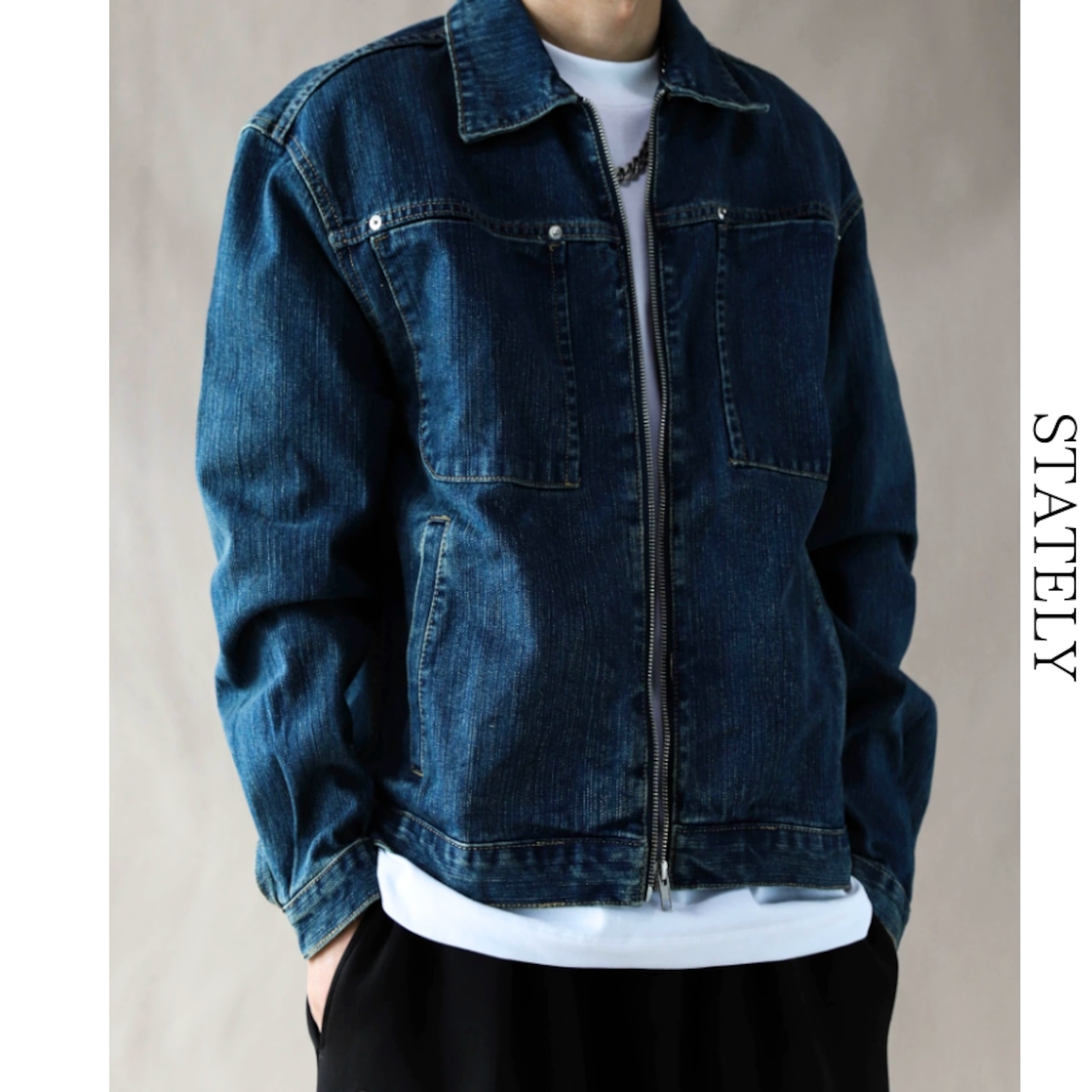 Vintage Zip デニムジャケット_O29・画像3