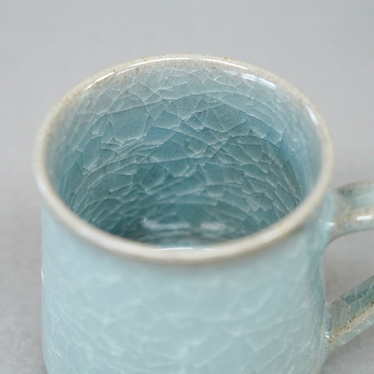 貫入青磁角マグカップ