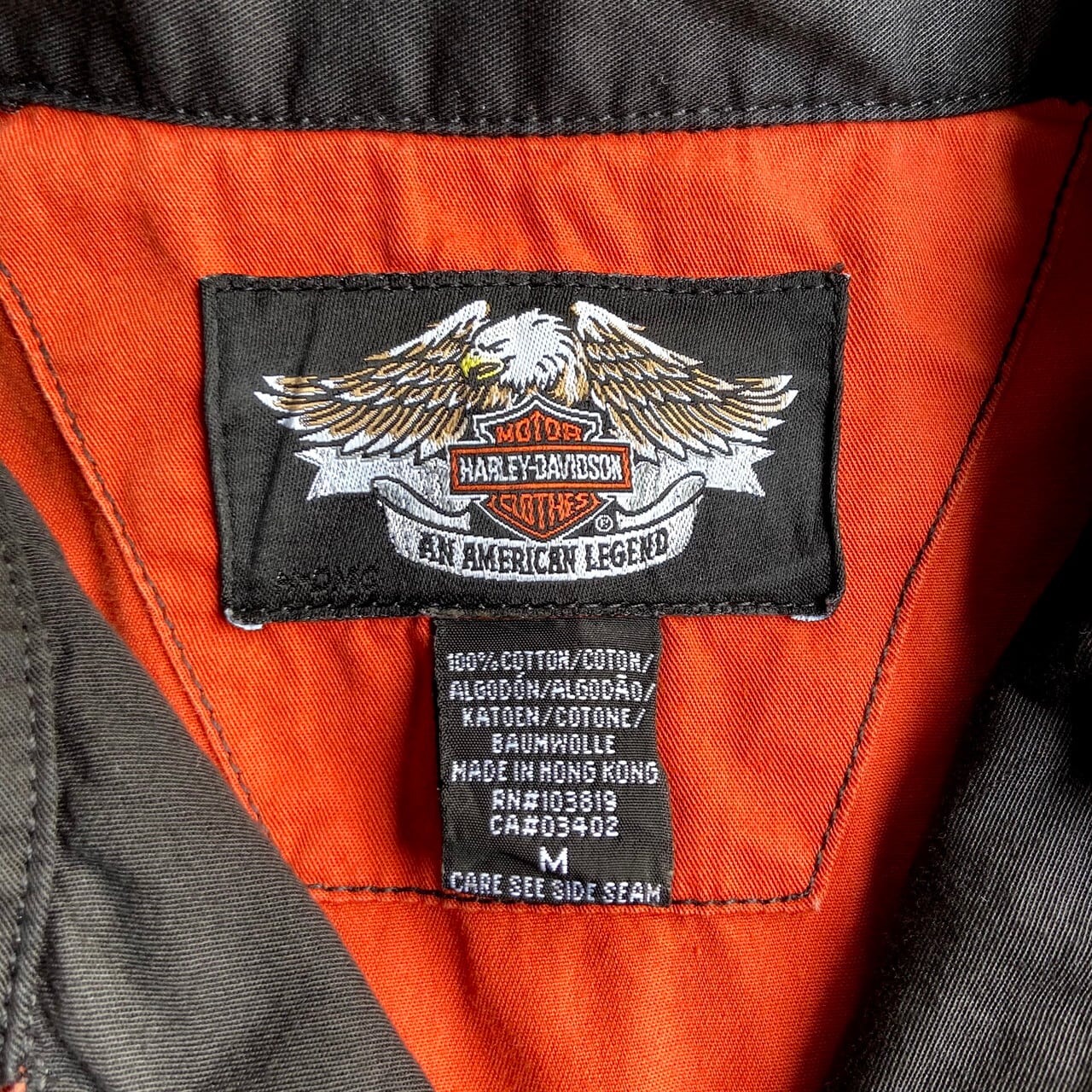 ハーレーダビッドソン Harley-Davidson 刺繍入り 半袖 コットン チェックシャツ メンズL /eaa360153