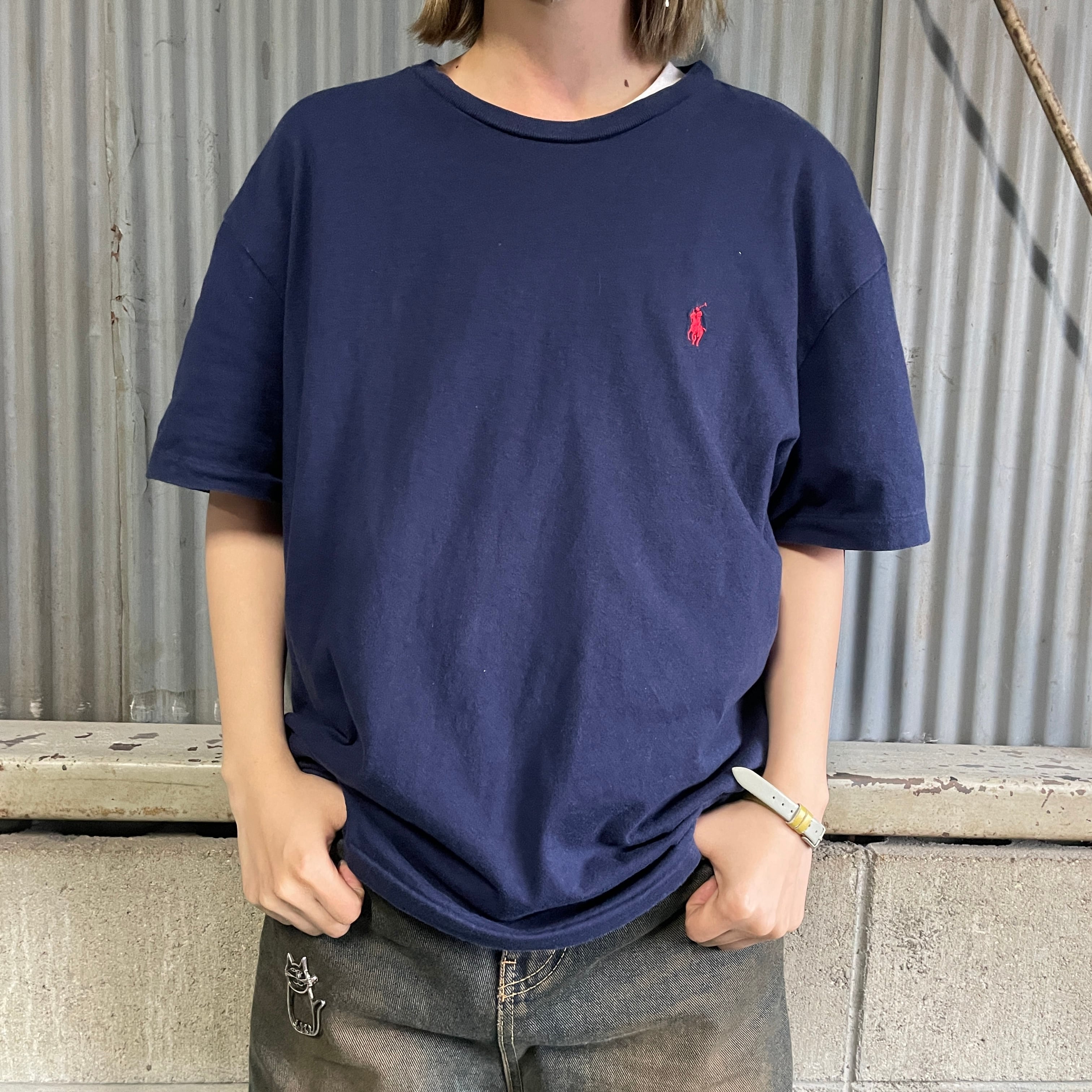 Polo Ralph Lauren ポロラルフローレン ワンポイントロゴ 刺繍 Tシャツ メンズM 古着 ネイビー 紺【Tシャツ】【AN20】 |  cave 古着屋【公式】古着通販サイト powered by BASE