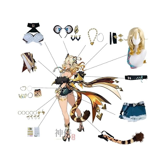 神併良品] シロネン コスプレ ウィッグ付き 名鋳り師 原神 コスプレ