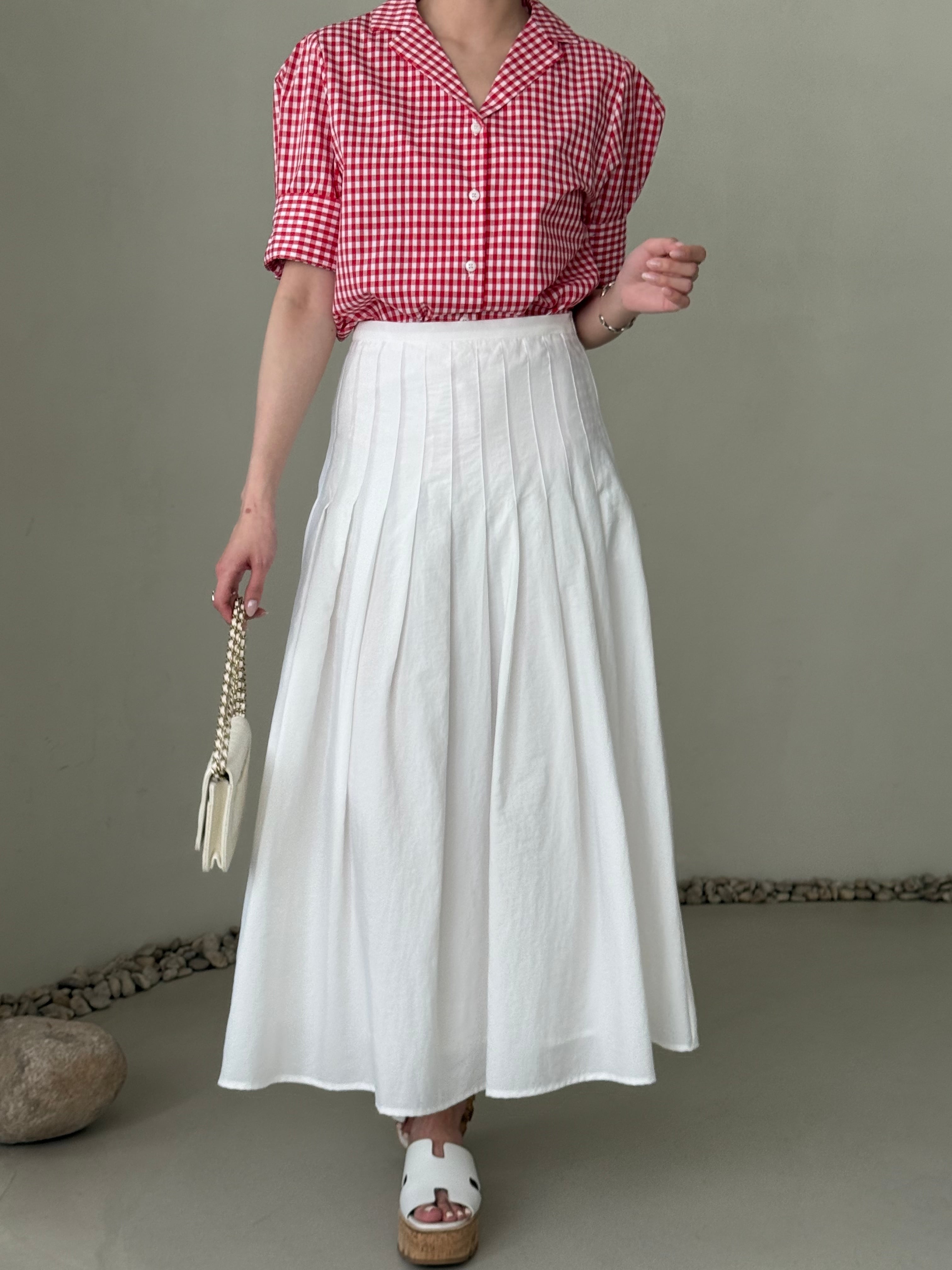 Grace Pleated Flare Skirt(3colors)