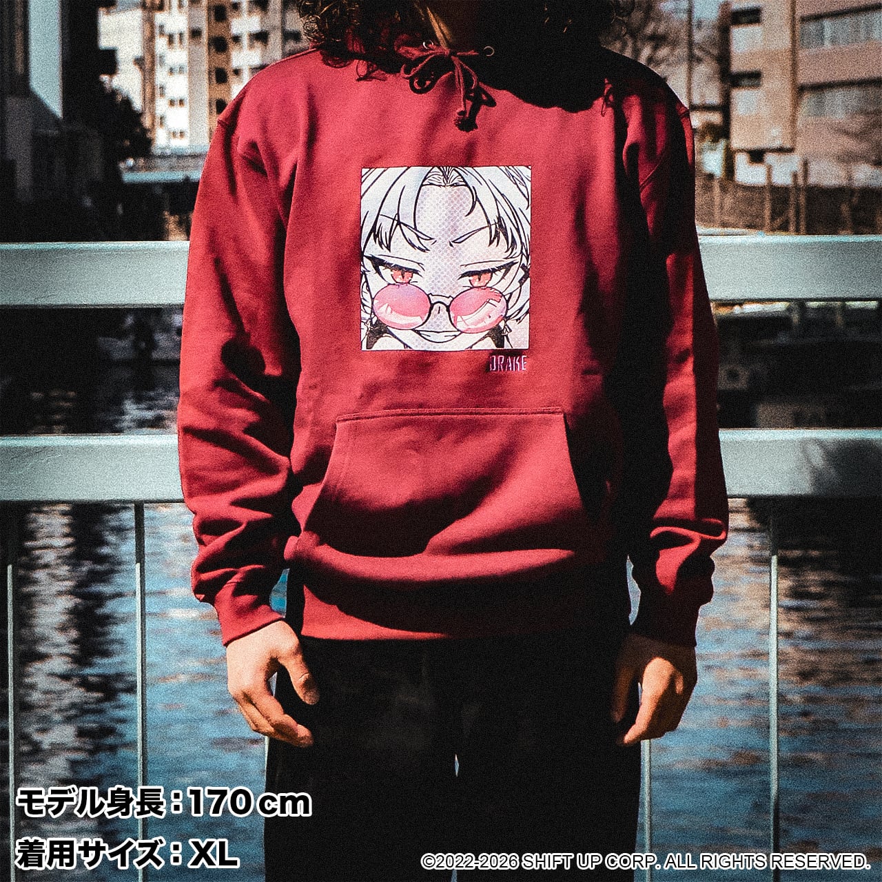 ストア限定】勝利の女神：NIKKE パーカー ドレイク（ボルドー）L/XL