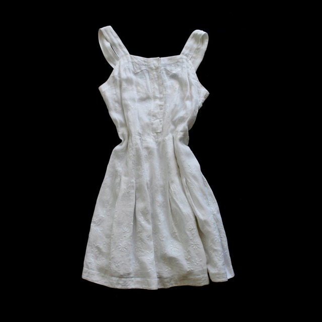 1930s French Linen Mini-dress