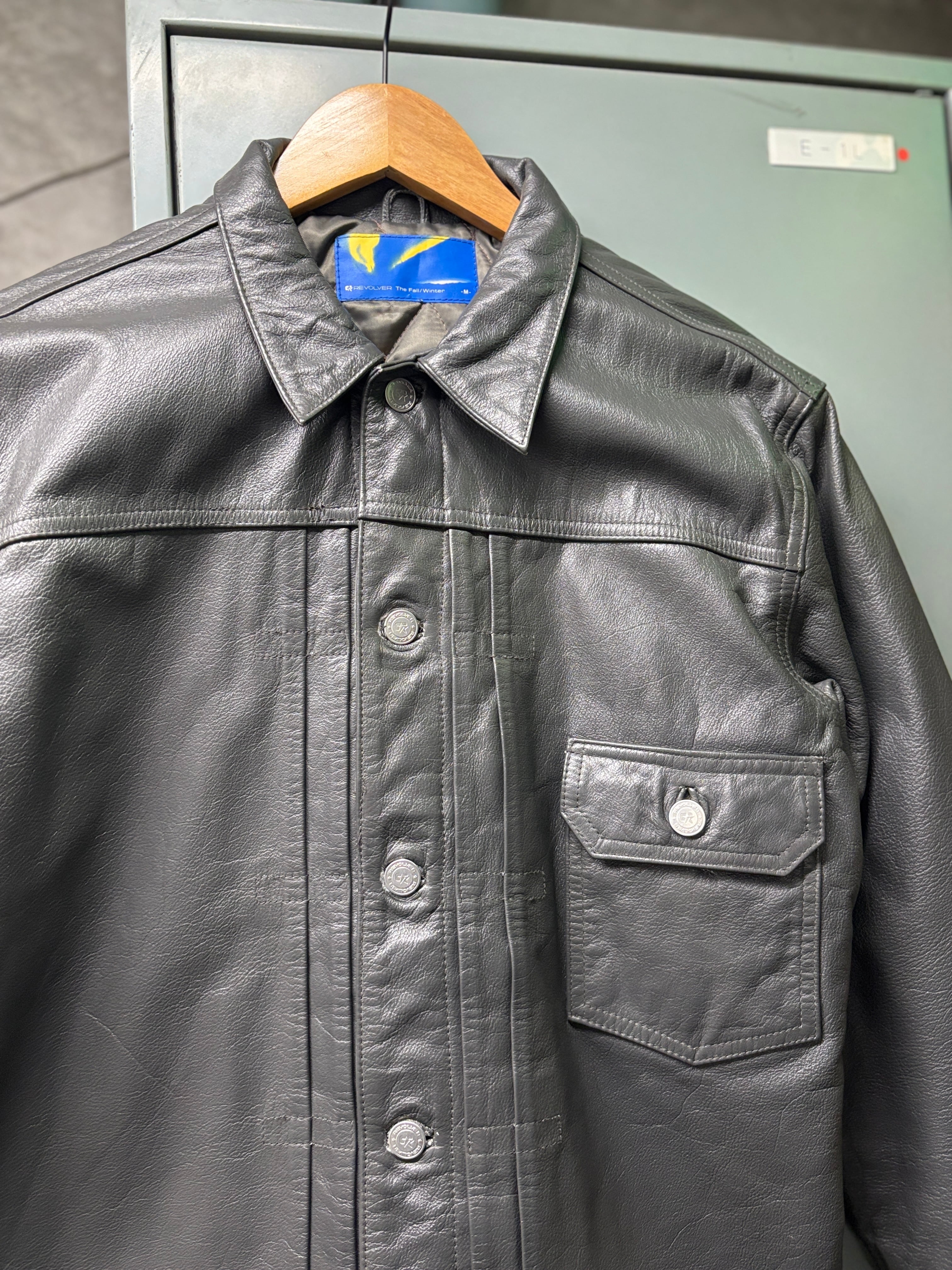 00s REVOLVER/Leather Trucker Jacket/1st type/M/レザ－トラッカー