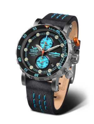 【VOSTOK EUROPE ボストークヨーロッパ】Nuclear Submarine Chronograph Line／ニュークリア サブマリン（スカイブルー）／国内正規品 腕時計