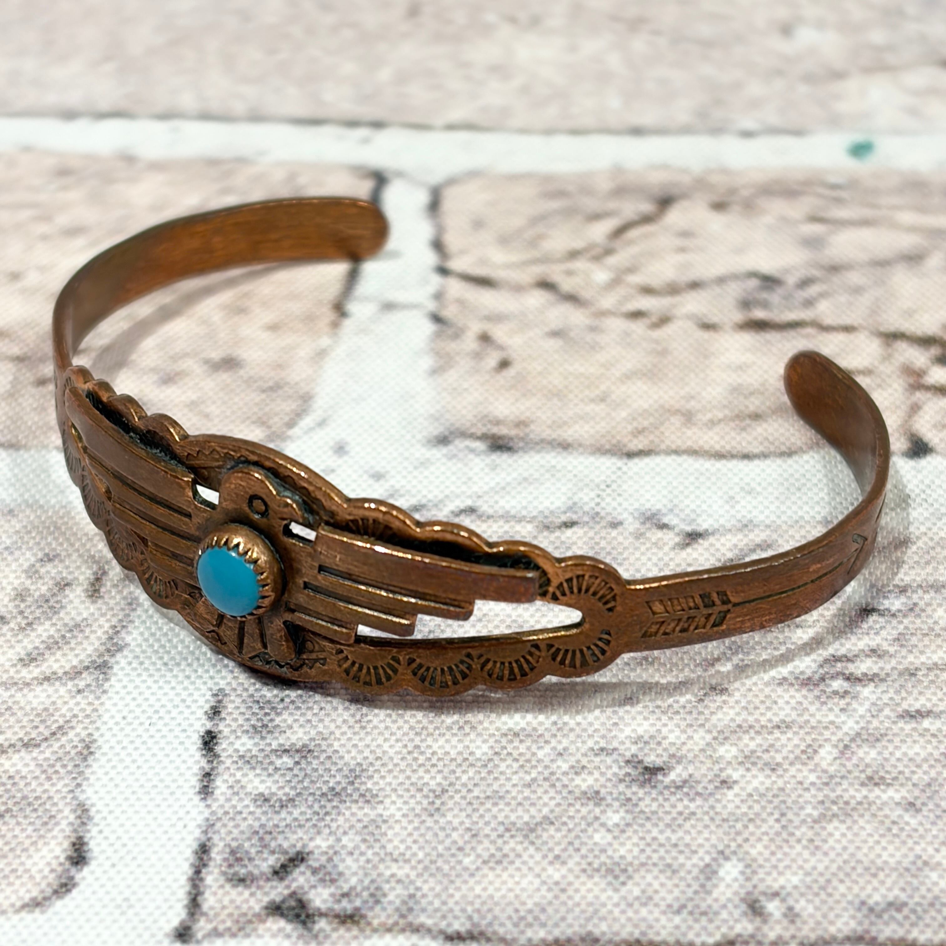 1940s VINTAGE NAVAJO BANGLE THUNDER BIRD | safarionline