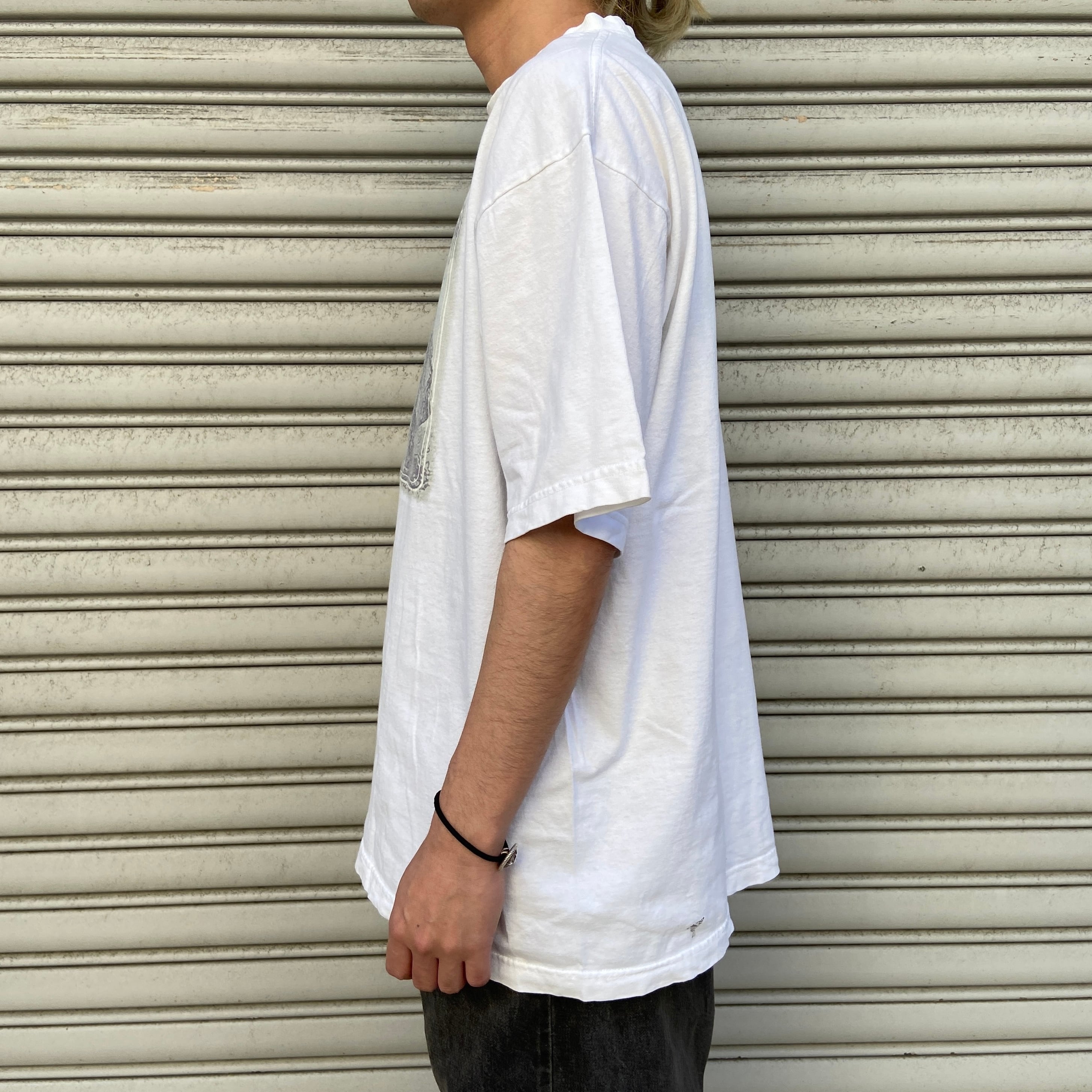 90s WOOLRICH プリントTシャツ フィッシング 白 L ウールリッチ | 古着