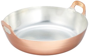 【在庫処分】遠藤商事 TKG 天ぷら鍋銅 27cm 深さ(mm) 65板厚(mm)2 質量(kg)1.65 容量(L) 2.0 銅の熱伝導率でサクッと調理 業務用 AAG08027