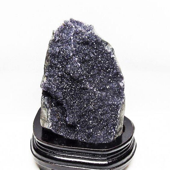 1.6Kg アメジスト クラスター ウルグアイ産 アメジスト 原石 amethyst 台座付属 花型 一点物   182-6433