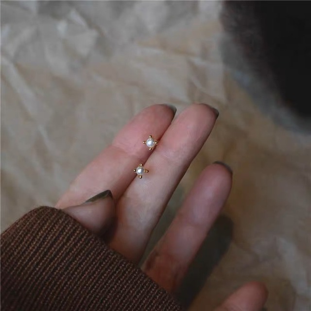 S925 mini pearl pierce【3mm/4mm/5mm】