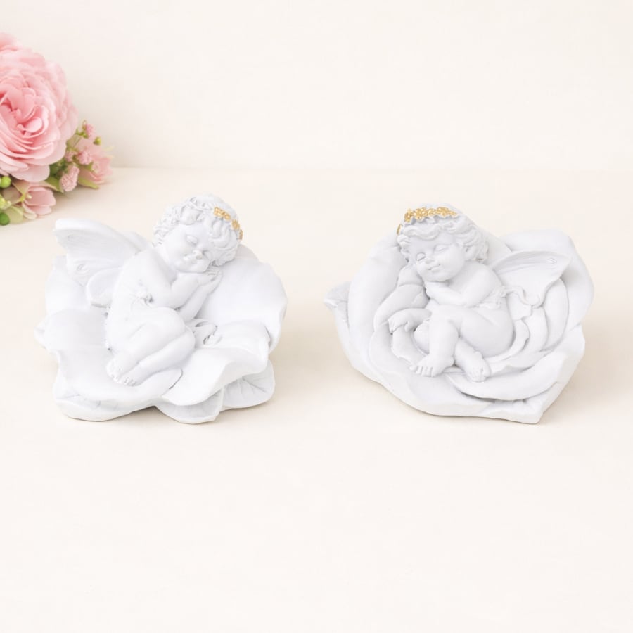 天使の置物 おやすみエンジェル 2体セット RE368109