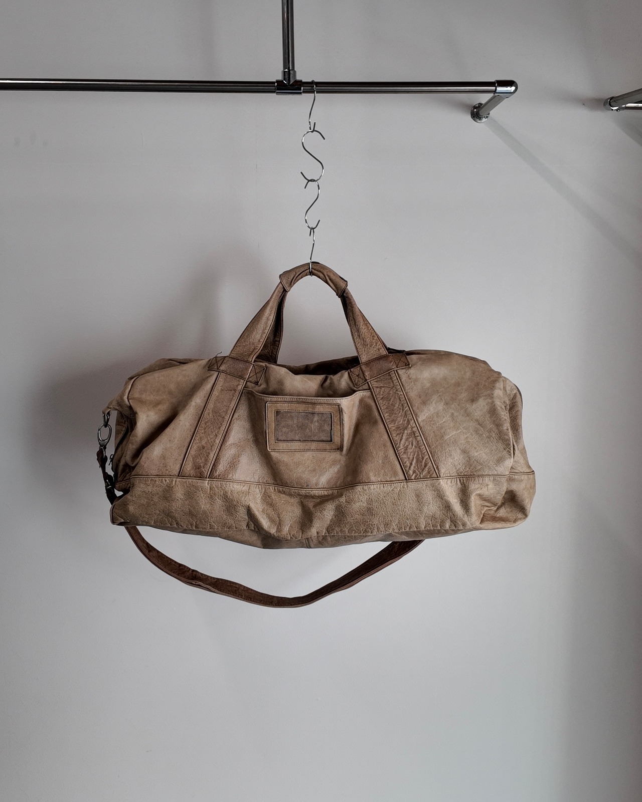 【Maison Martin Margiela】distressed leather duffle bag