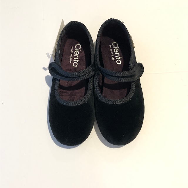 cienta フォーマルストラップ　バレエシューズ 17cm~21cm　black　シエンタ