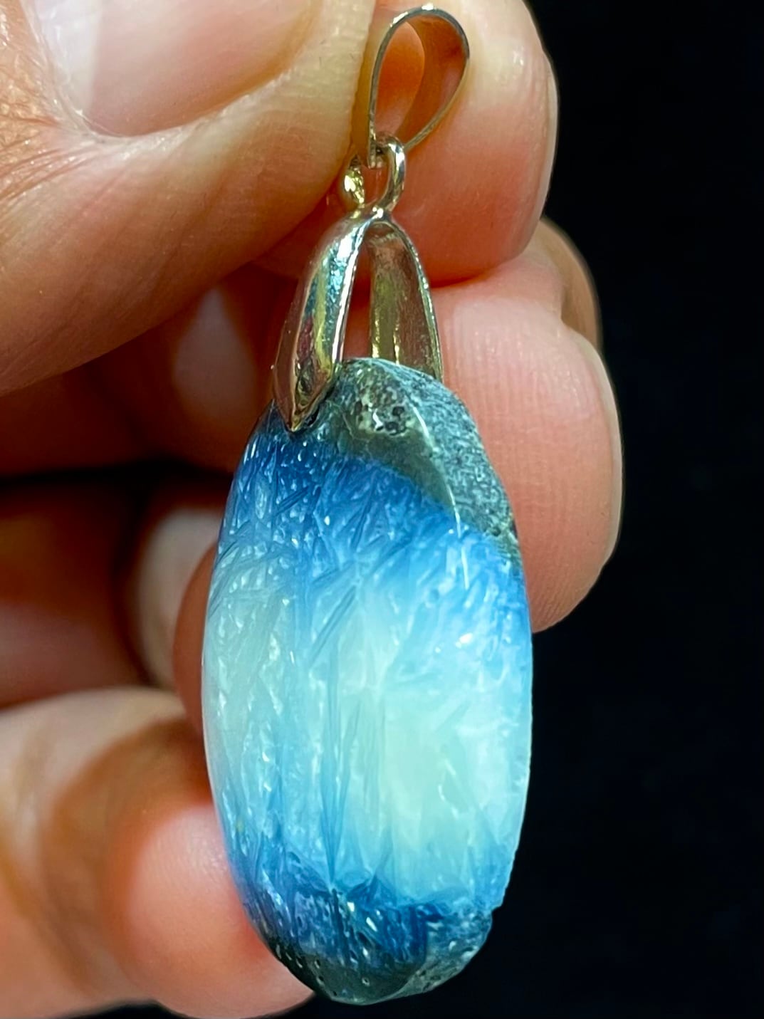 希少 グレイシアライト Glacerite ブルーアイス ブレスレット 大玉