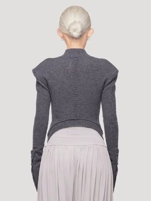 【26AW | WOMEN】MUKCYEN ムッシャン /  カーディガン / yak arc cardigan M269CD02