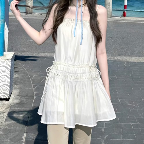 ウエストギャザーミニキャミワンピ ・76456