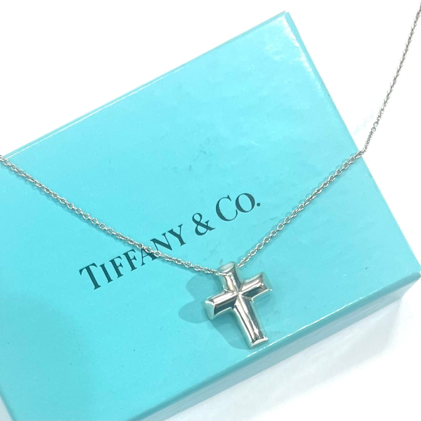 TIFFANY&CO.】T2810 テンダネスハート クロスネックレス SV925 41cm
