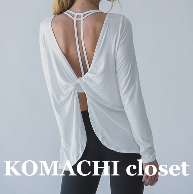 【送料無料】 ヨガウェア 長袖Tシャツ 白 ホワイト 黒 ブラック ロンT 韓国 レディース オルチャンバックオープン ランニング トレーニング ジム 背中開き バックコンシャス ヘルシー ロング丈 シンプル カジュアル おしゃれ かっこいい こなれ感 抜け感 セクシー ベーシック ナチュラル かっこいい 無地 オールシーズン 着回し 普段使い 重ね着 楽ちん 通気性 ゆったり 涼しい ジムウェア トレーニングウェア 定番 トレンド 流行 インスタ映え S M L XLモノトーン