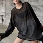 Sheer mesh long-sleeve T-shirt (ME501)