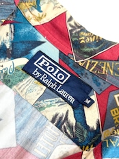 90s Ralph Lauren S/S OPEN COLLAR SHIRT Size M
