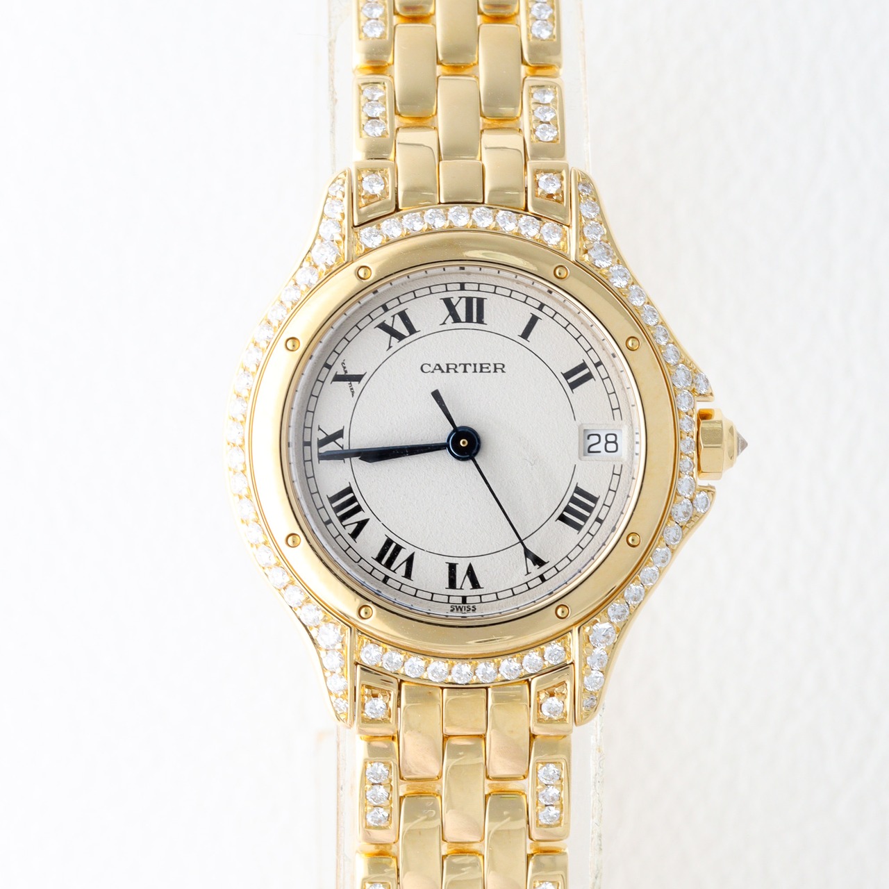 カルティエ パンテール クーガ SM 純正ダイヤモンド ケース＆ブレス