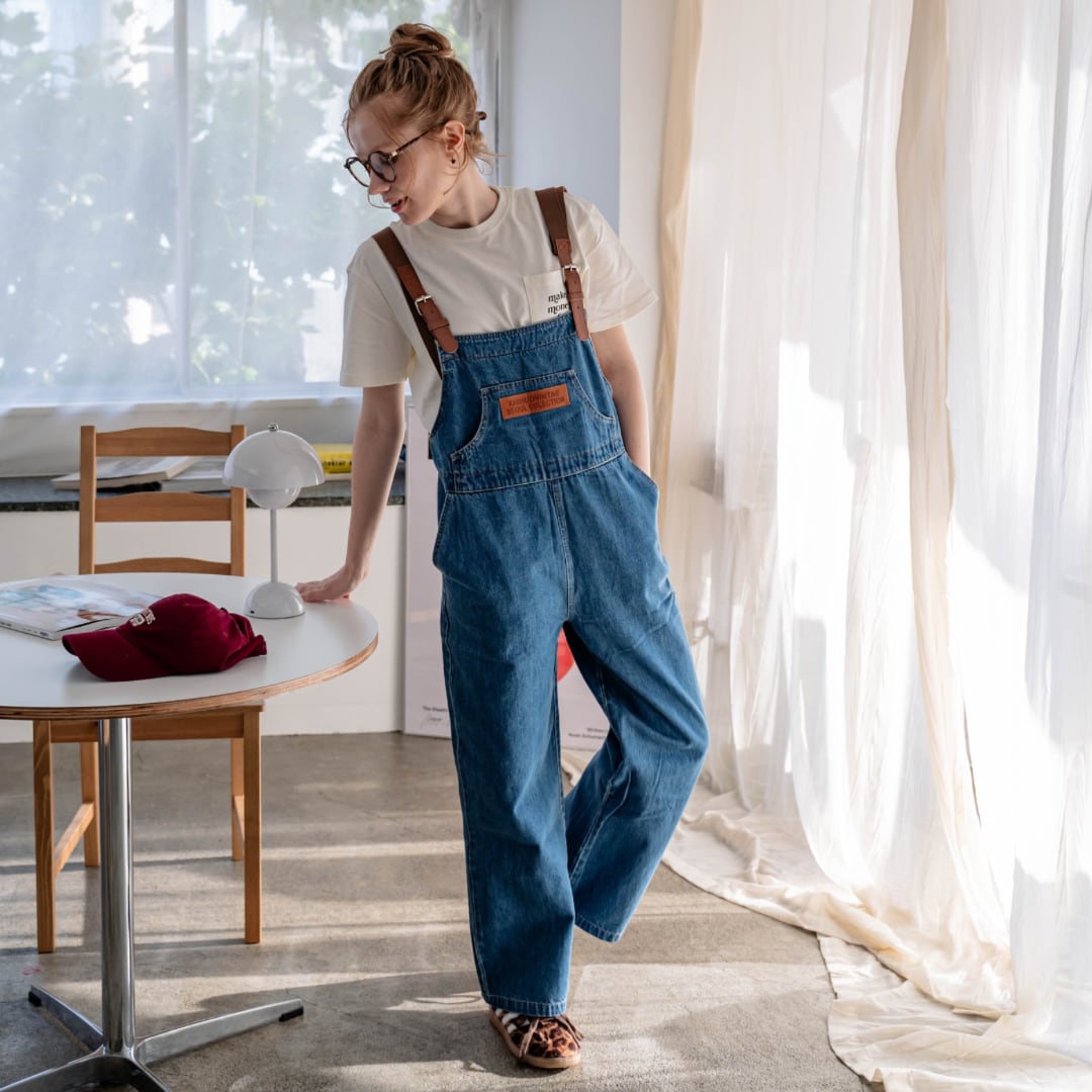 leather belt salopette