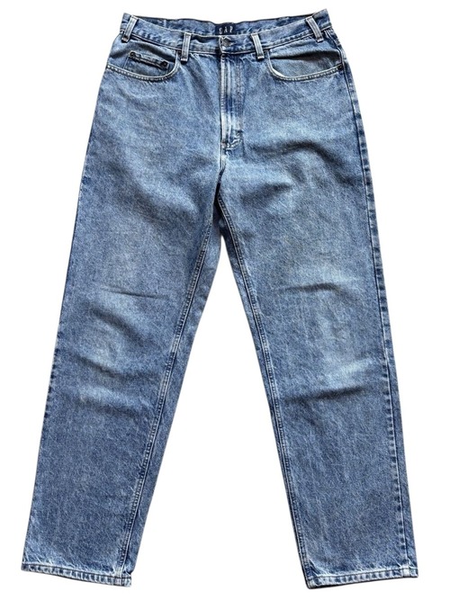 【USA製】OLD GAP デニムパンツ バギージーンズ インディゴ 色落ち メンズ W34 テーパード VINTAGE アメリカ製 オールドギャップ