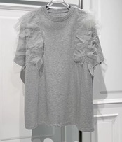 パッチワークレース半袖Tシャツ