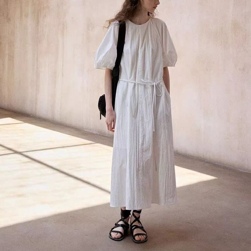 lantern sleeve long one piece 101503