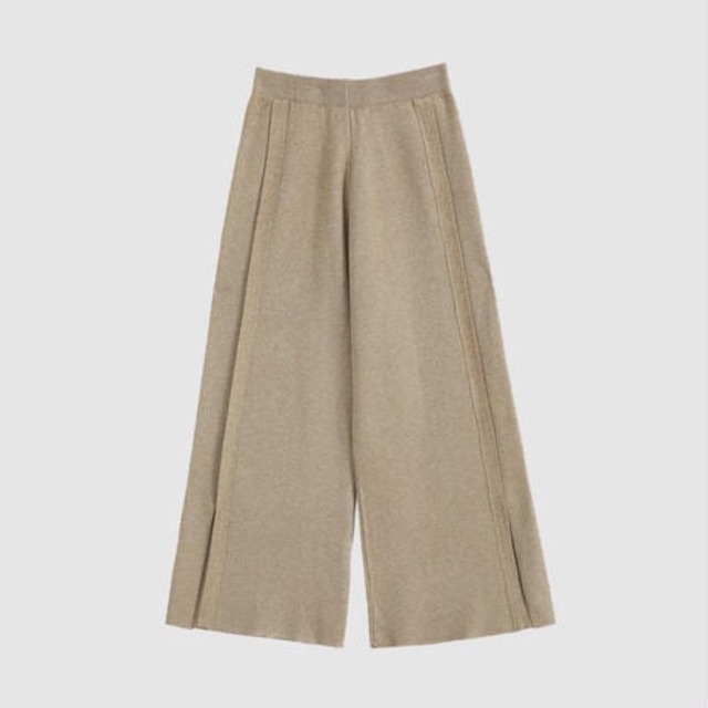 split knit wide pants