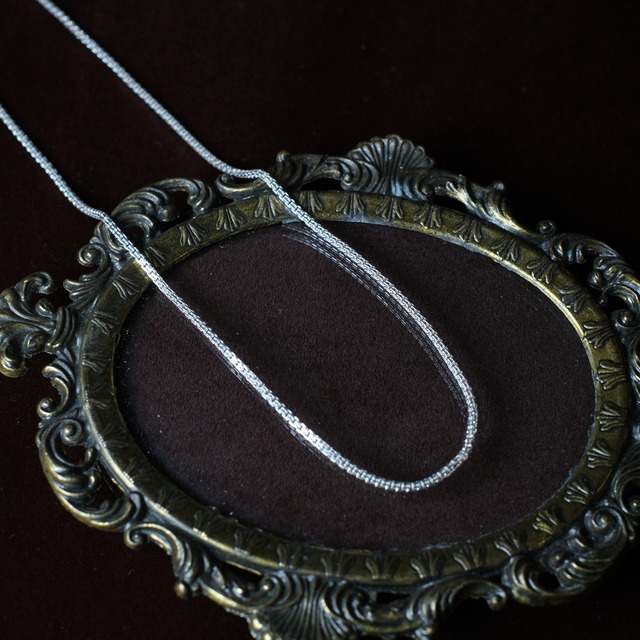 シルバー925 silver ベネチアンチェーンネックレス/軽研磨仕上げ/45cm