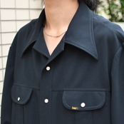 70's LEE custom short length tracker jacket navy